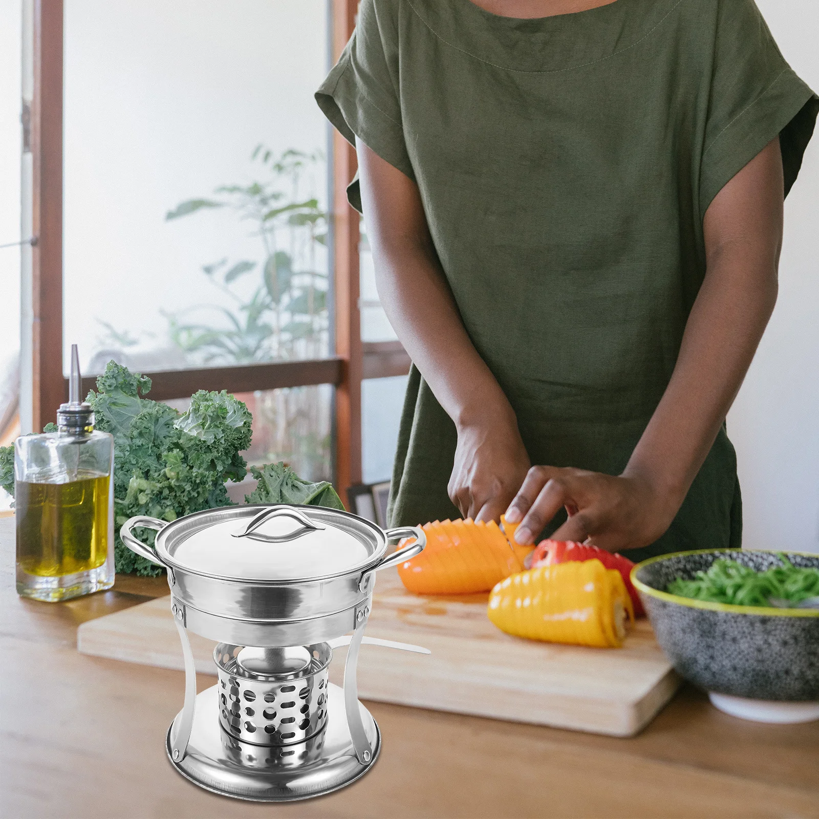 

Stainless Steel Hot With Stove Household Kitchen Cooking Rust-Proof Wear-Resistant Non-Deform Smooth Surface Easy Clean Strong