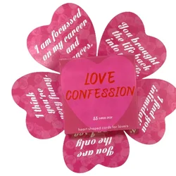 Love Confession Oracle Cards A 55 carte A forma di cuore per gli amanti di alta qualità Fortune Telling divinazione parole chiave d'amore significato