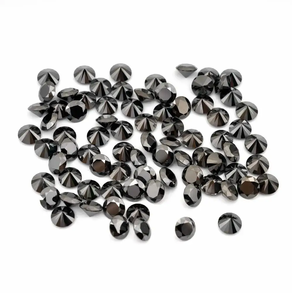 AISTER Black Color Small Size 0.8mm - 2.9mm（1.0ct Per Pack)  Loose Moissanite Stones Pass the Diamond Tester for Jewelry Making