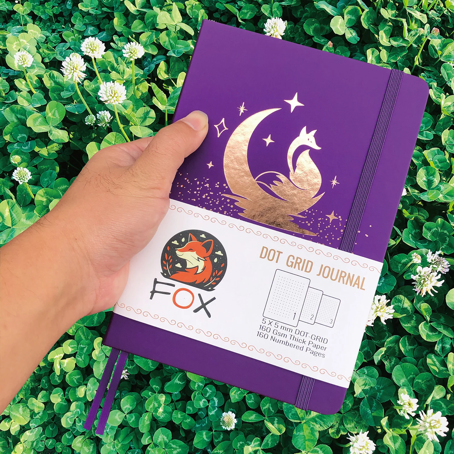 Imagem -01 - Buke-mysterious Purple Fox Bala Pontilhada Journal Sketchbook Notebook 160gsm Papel Grosso 160 Dot-grid Páginas Numeradas buke mysterious purple fox bala pontilhada journal sketchbook notebook 160gsm papel grosso 160 dot grid paginas numeradas 01