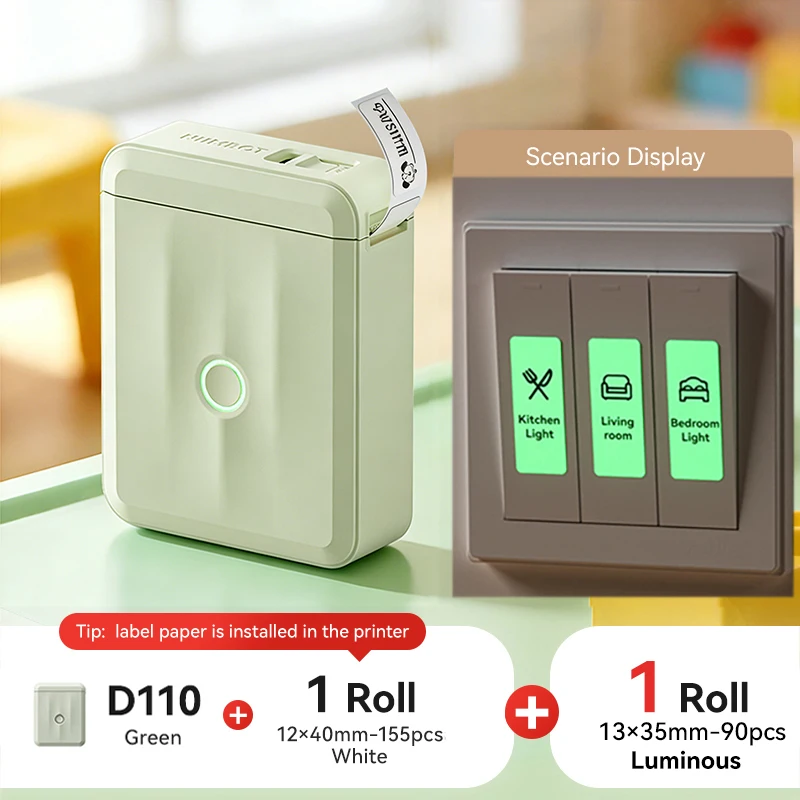 NIIMBOT D110 Mini draagbare thermische labelprinter Smart Label Maker Zelfklevende fotoprinter voor Office Home Kitchen School Cable