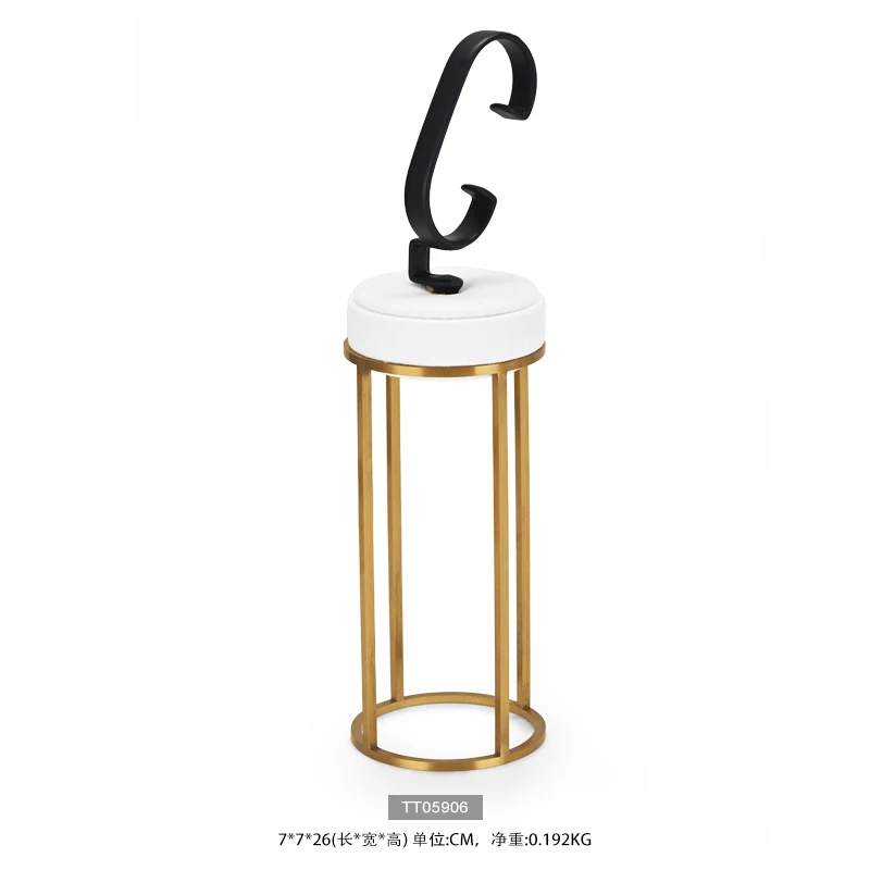 مجموعة حامل عرض الساعات الفاخرة من FANXI، إطار معدني ذهبي، وسادة مخملية بيضاء بتصميم طبقات لتخزين الساعات، حامل ساعة أنيق