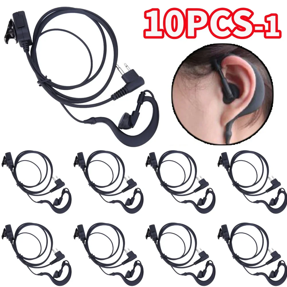 1m Air Tube Earpiece Headset for Walkie Talkie 2-Pin Earpiece Headset Mic Portable for Motorola CB Radio CP88 CP040 CP100 CP110
