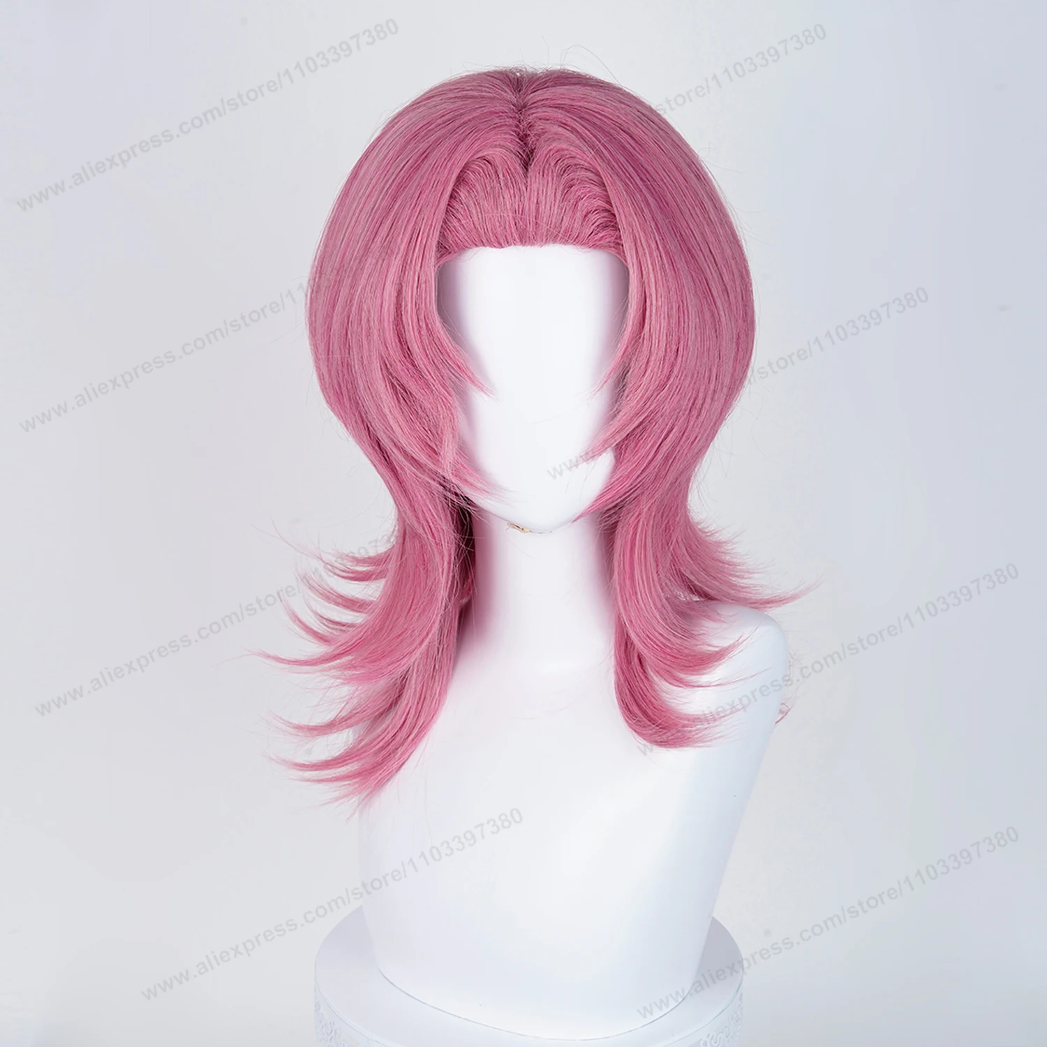 Saja Boys Romance Cosplay Synthetic Wig 48cm Deep Pink Men Hair  Anime Heat Resistant Wigs image 3
