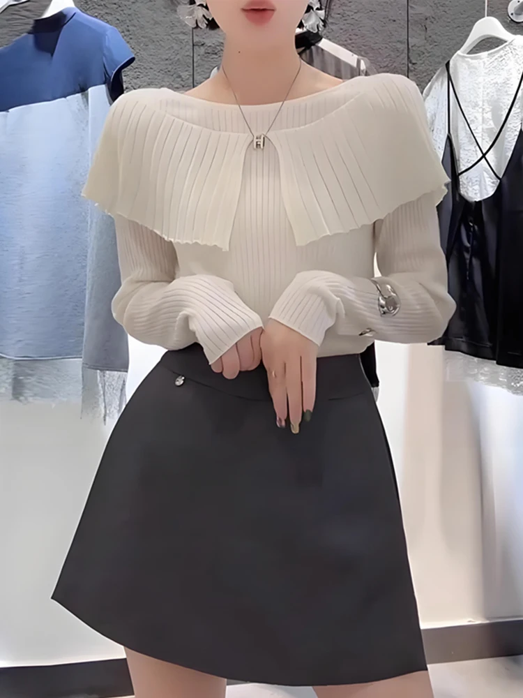 

Women's Long Sve Knitted Top Slim Fit Base Layer Trendy Design Sense Le Casual Sle Autumn New Arrival