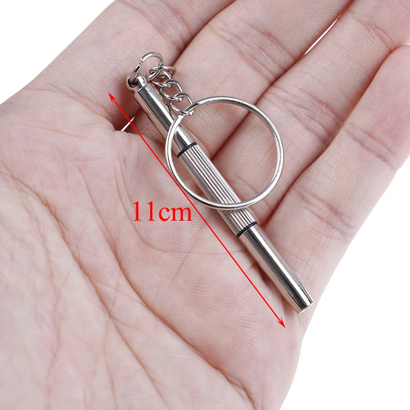10Pcs Steel Eyeglass Screwdriver Sunglass Watch Repair Kit with Keychain Portable Screwdriver Hand Tools 3 in 1 Set