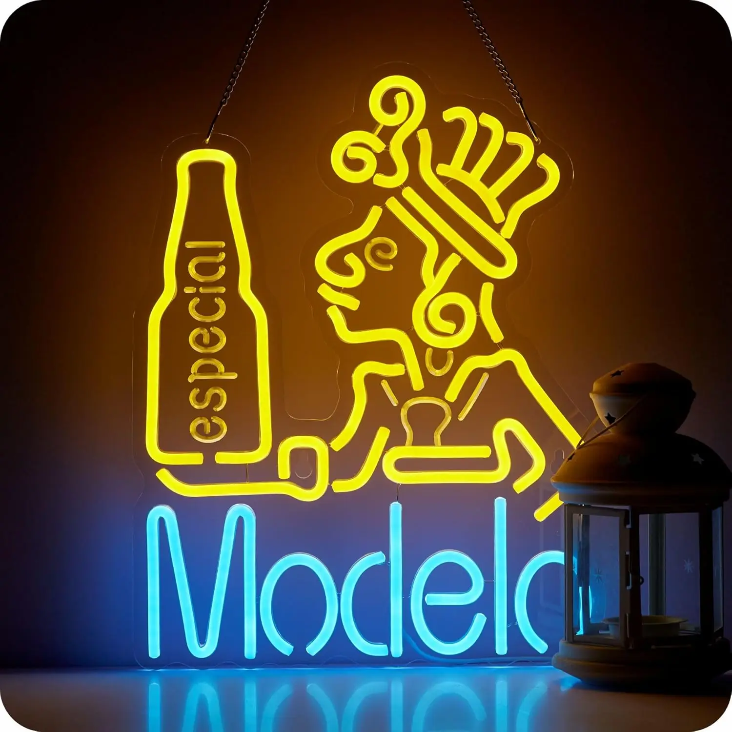 

Неоновая вывеска Modelo Beer Character с USB-питанием, регулируемая LED-подсветка, декор для стен спальни, игровой комнаты, гостиной, подарки для вечеринок
