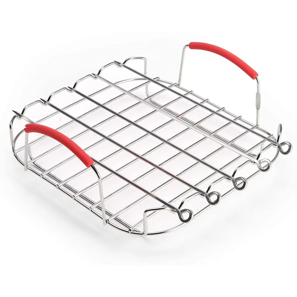 Stainless Steel 5 Pin Square Rack 9 Inch for Multi-Functional Cooker Designed to Maintain Stability Under Heat Stress