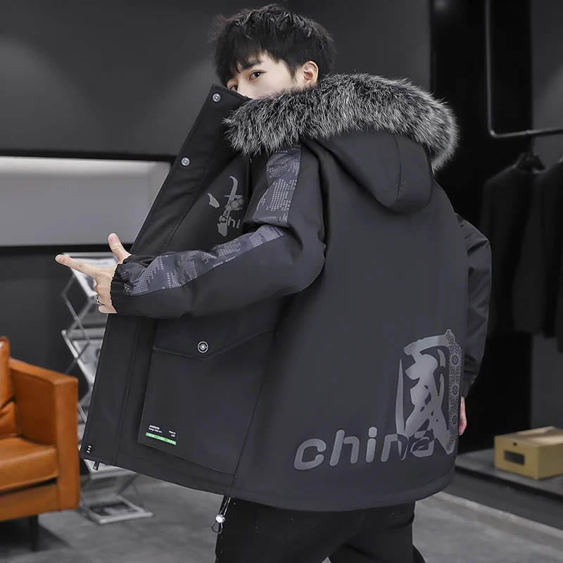 

Утепленная флисовая куртка для мужчин на осень-зиму, свободного кроя, с капюшоном, на хлопковой подкладке, теплая, морозостойкая, для уличного и повседневного стиля