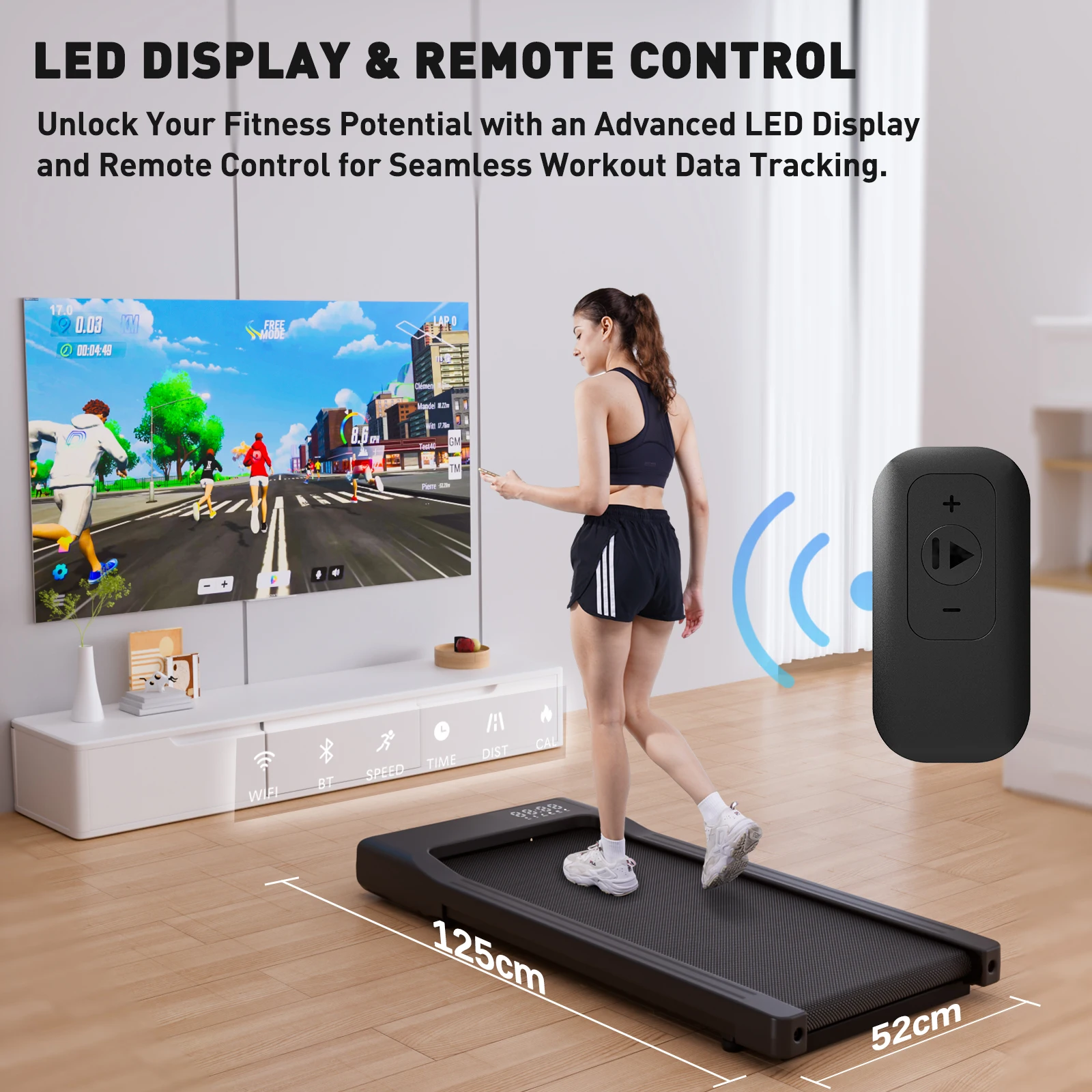 Promoation Walking Treadmill 2.5HP 1-6km/h Speed Anti-Slip Shock Absorption Portable Treadmill for Home Office Exercise Machine