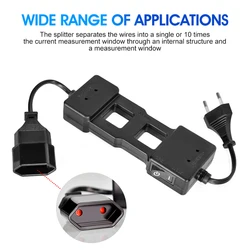 Splitter with current value measures Current without damaging a single line in the sheathed power cord, 7400A