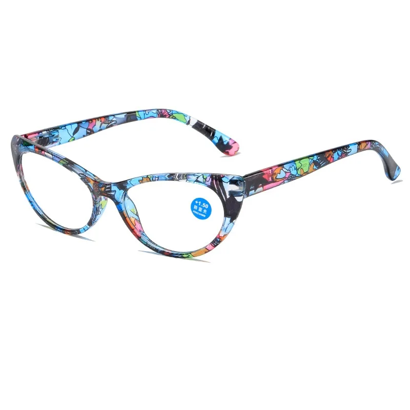 NONOR Floral Reading Glasses Women Eyeglasses Prescription Anti-blue Light Frame +100 To +400 oculos de grau