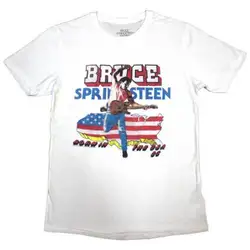 Bruce Springsteen 'Born In The USA 85' White T shirt - NEW