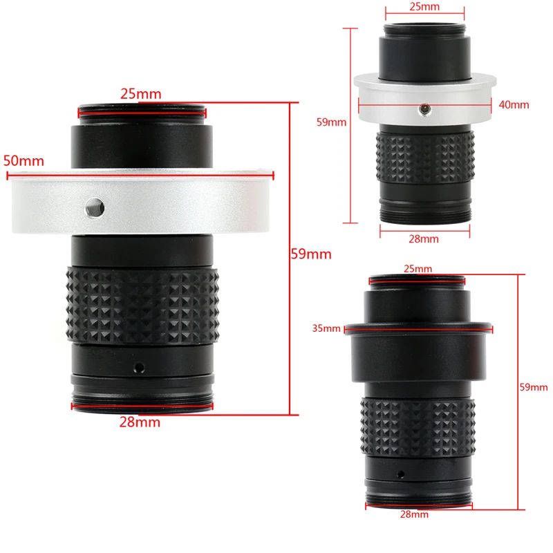 MINI 80X Zoom Big Long Focus Industrial Testing C Mount Lens Machine Vision PCB Repair Video Microscope Camera Infinity Lens