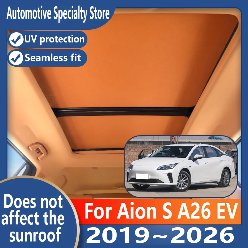

Для Aion S A26 EV ES 2019 ~ 2026 автомобильный панорамный люк, изоляционный козырек на крыше, электростатическая адсорбция, замшевая ткань, защита от солнца