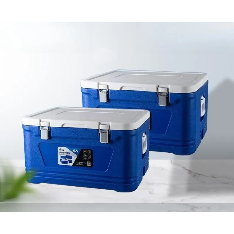 

Portable Thermal Cooler Container for Stall Business, Heavy Duty Dual Hot & Cold Retention Ice Box for Outdoor Food Storage