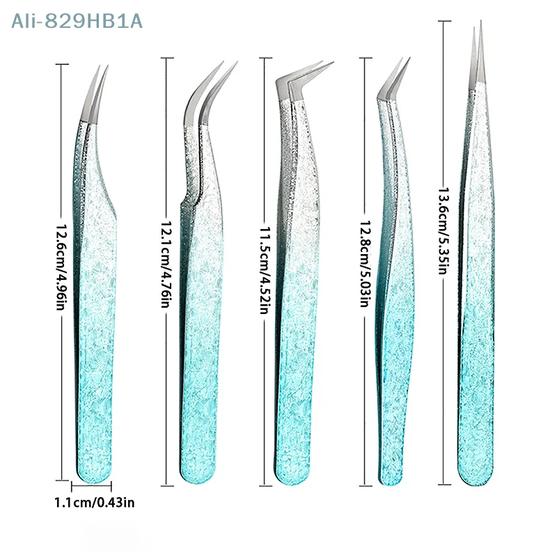 3d cílios pinças, pinças anti-estático, sobrancelha enxerto, cílios postiços extensão suprimentos, ferramentas de maquiagem, 2pcs