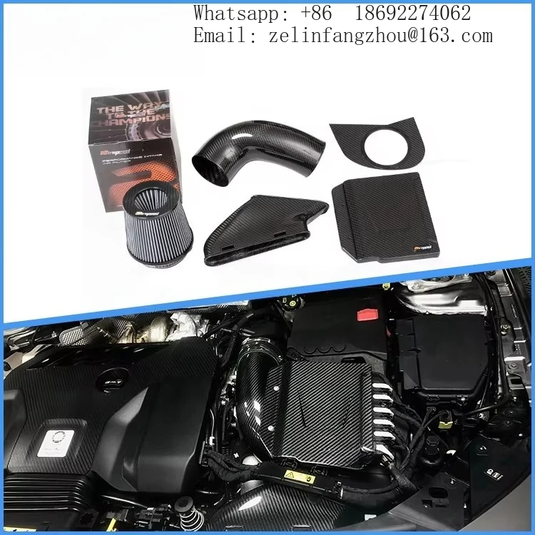 Airspeed OEM Chinese Dry Carbon Fiber Engine Cold Air Intake System Kits For BENZ AMG A45 W177 2020-UP