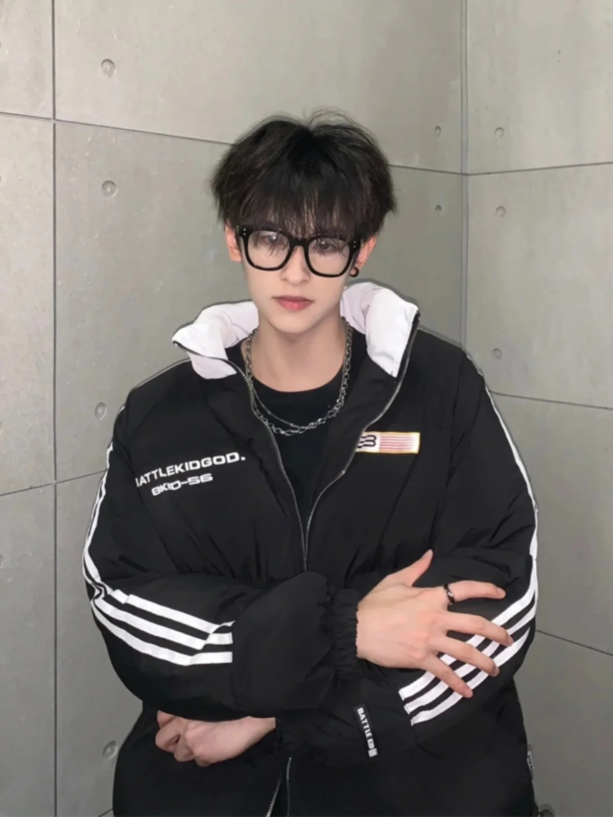 

Утепленная хлопковая куртка для мужчин: зимняя теплая куртка с воротником-стойкой, свободного кроя, повседневная, для подростков