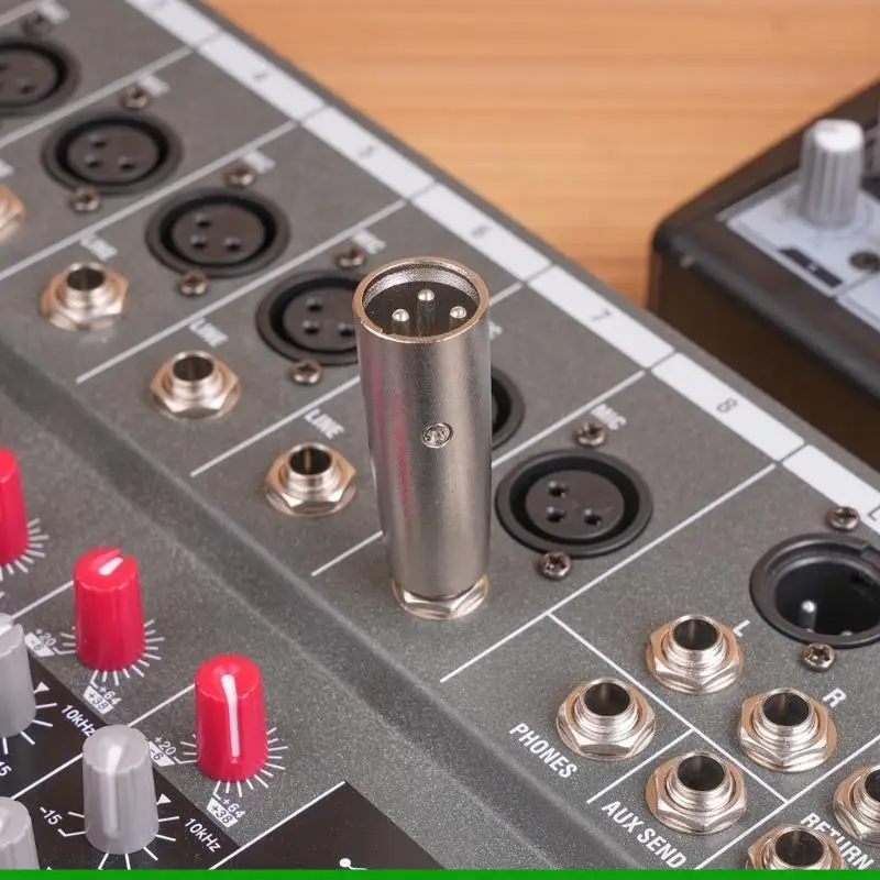 U55C 1/4-in Male TRS to XLR Male Adapter, Connector Gender Change 6.35mm Balanced Coupler Adaptor for Mixer/Speaker