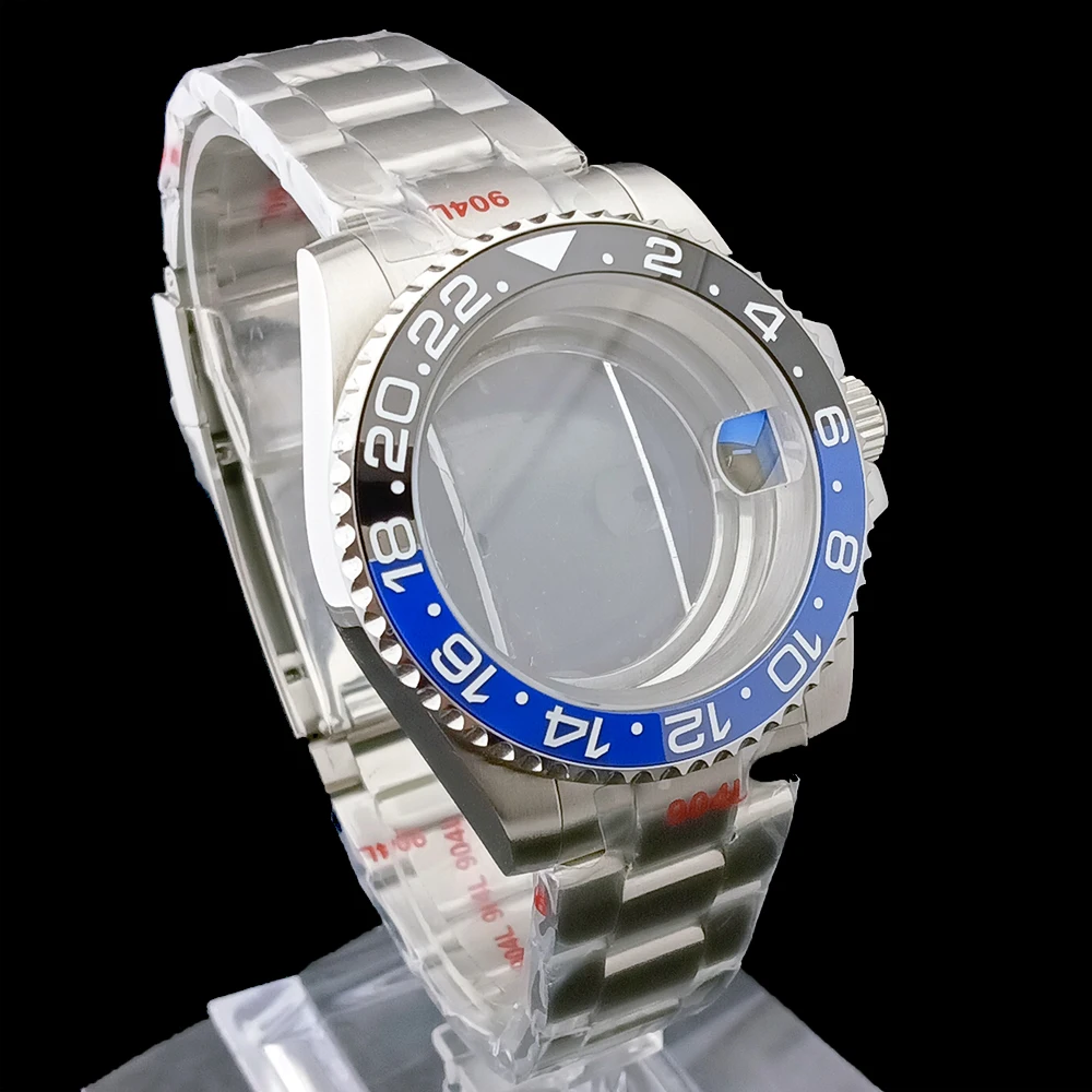 NH35 Case NH34 حافظة ساعة أوتوماتيكية للرجال حافظة من الفولاذ المقاوم للصدأ زجاج الياقوت مناسبة لملحقات ساعة الحركة NH35/NH34