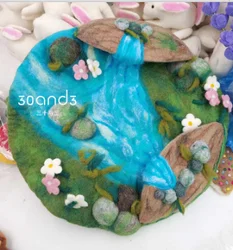 Creative Handmade Wool Felt Floor Mats Children Play Games Mats Scene Assembly Children's Educational Toys