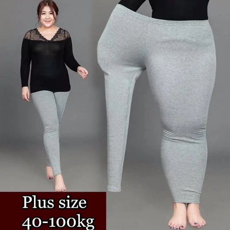 

plus Size Women's Leggings Elastic Stretchy Pants Bot 200 Pou Capaci Autumn Faion Ladies Base Layer Trousers