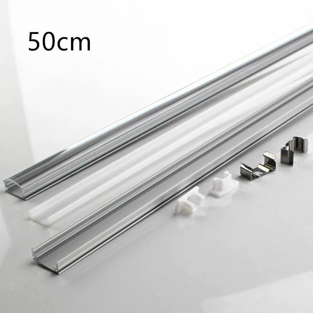 1-30 sztuk/partia perfil aluminio led narożny profil aluminiowy uchwyt kanałowy do taśmy LED Light Bar szafka lampa szafa kuchenna