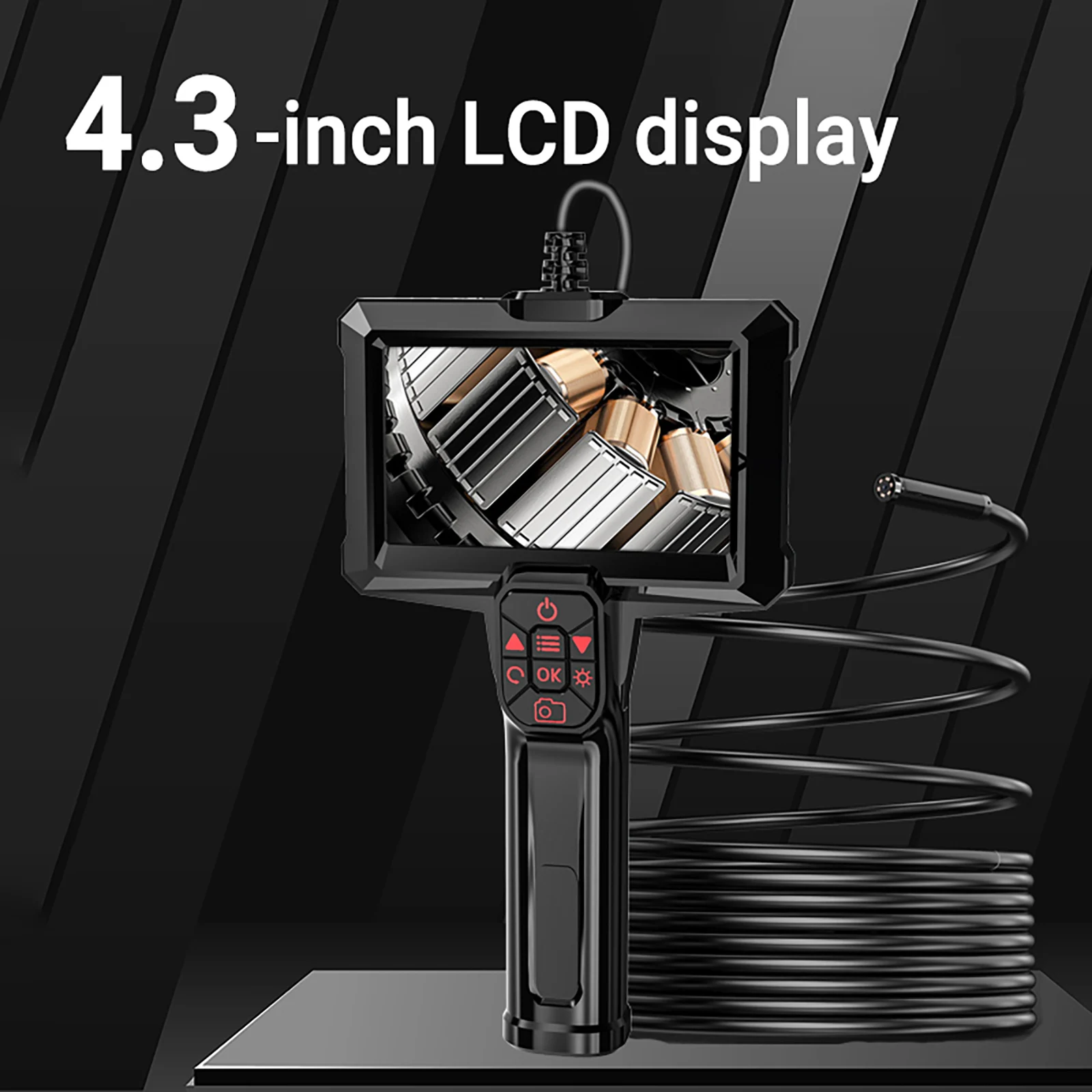 Two-Way Articulation Borescope 1080P HD Steerable Endoscope Camera For Wall Engine Hole Camera Support IOS Android