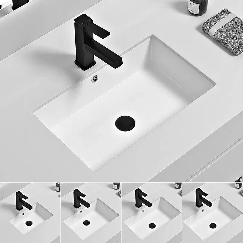CX narrow side under the counter basin to wash hands and face, small size ceramic rectangular embedded single household bathroom