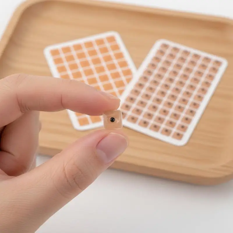 600 Patches Ear Care Red Bianstone Ear Acupuncture Massage Therapy Needle Patch Seeds Sticker Auricular Auriculotherapy Kit