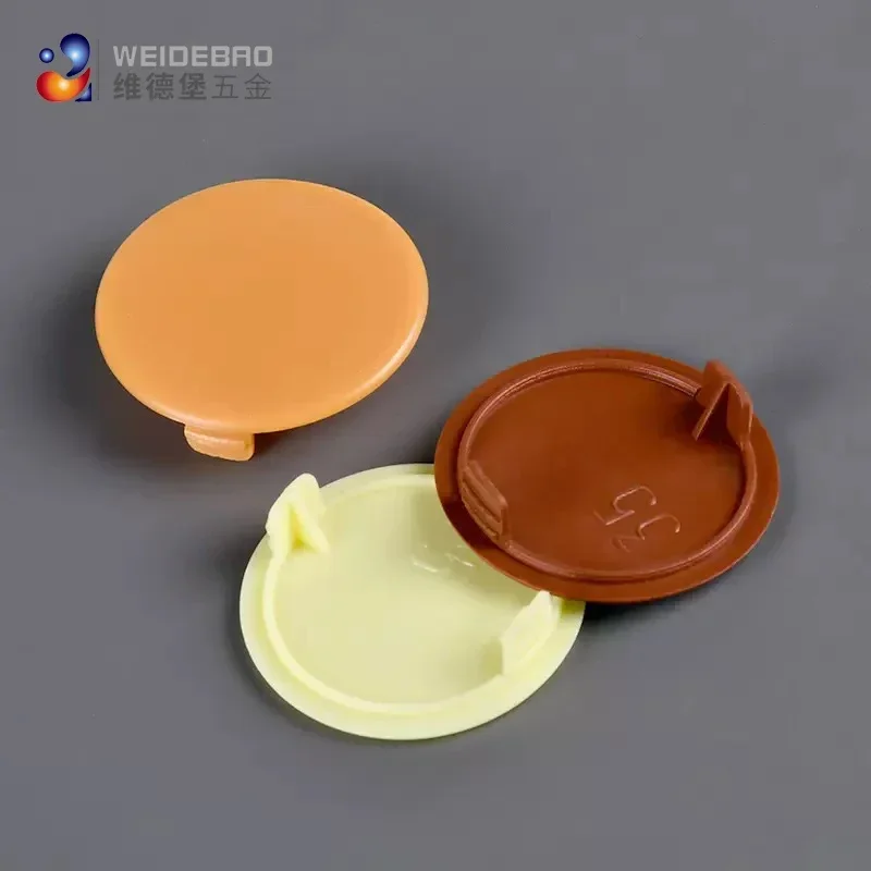 Home Round Plastic Furniture Hinge Decorative Covers 10Pcs, 35/38/40 mm Hole Plug Caps for Cabinet Hinge Decoration