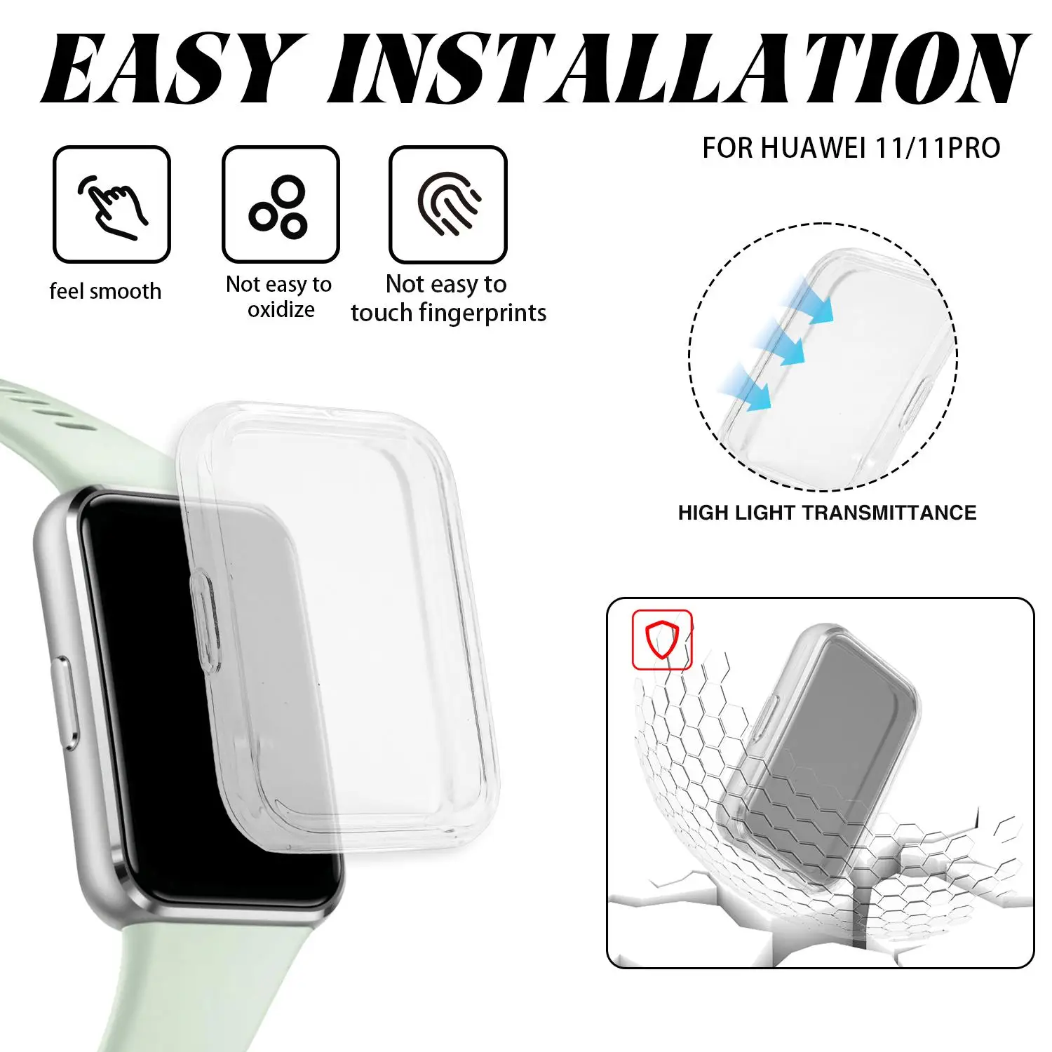 

Transparent Soft TPU Protective Case For Huawei Band 11/11 Pro Smartband Clear Full Protection Cover Shell For Huawei Band11