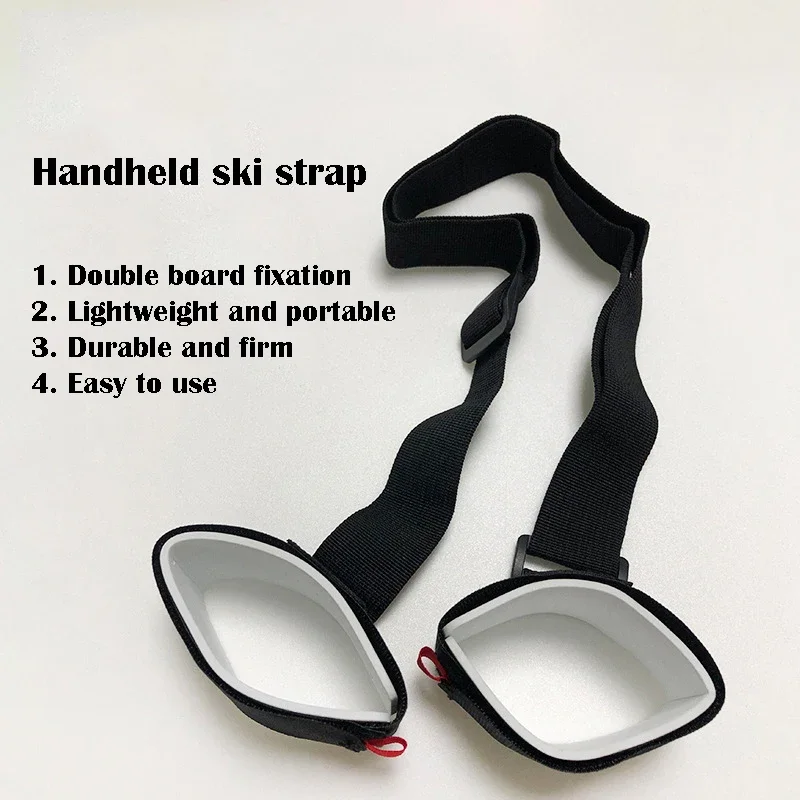 Neue Ski stange Schulter Hand träger Wimpern griff verstellbare Träger schützen Hakens ch laufe schwarz Nylon Ski griff Gurt Tasche