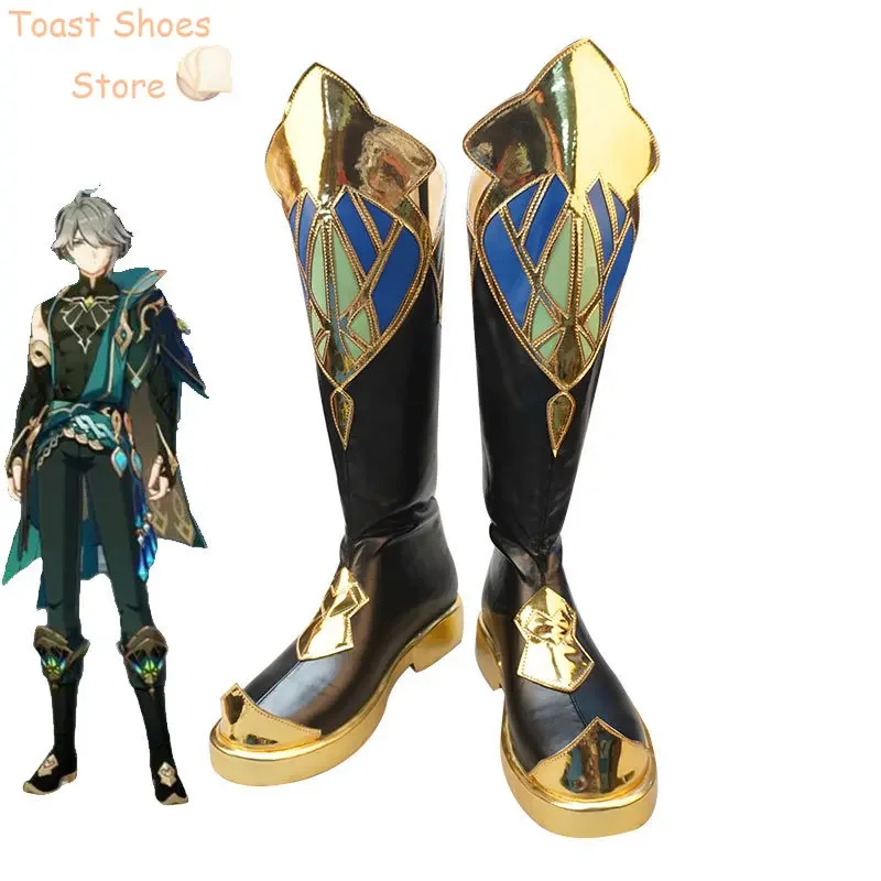 

GenshinImpact Alhaitham обувь для косплея обувь из искусственной кожи Хэллоуин карнавальные ботинки реквизит для косплея костюм реквизит