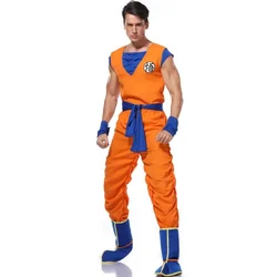 Halloween anime Adult Orange Suits Son Masquerade Cosplay Anime Superheroes Role Play Dress Up