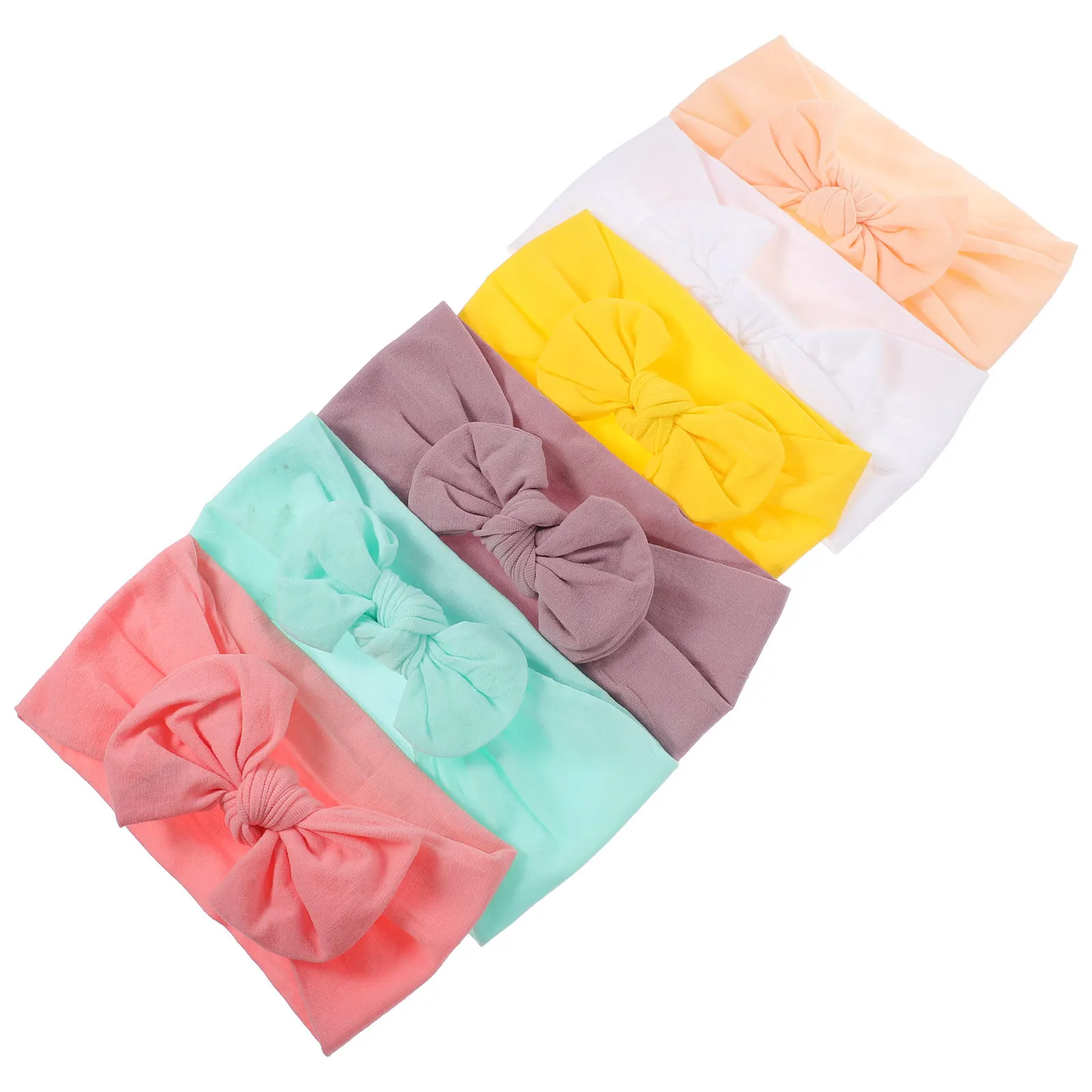 

6Pcs Headbands Bow Decorated Soft Nylon Elastic Headband for Infants Comfortable Wear Photography Party