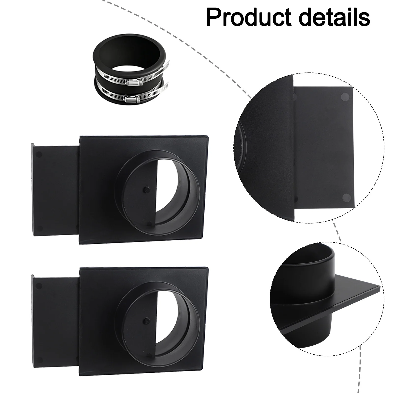 3-Way Valve Ventilation Duct Connector 100mm for For dust Extractor and Collection Systems ABS Material Adapter