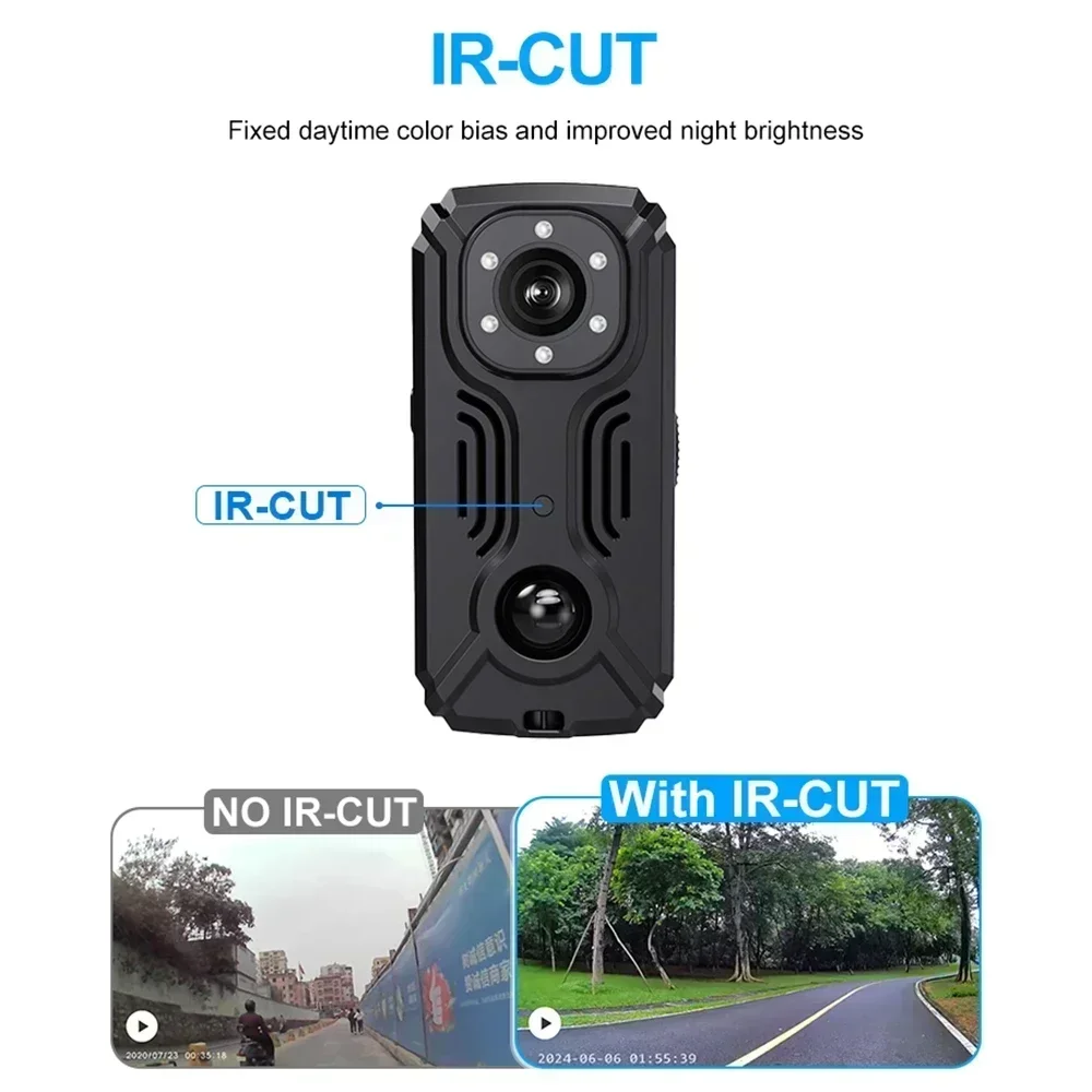 1080P HD Body Camera P2P Wifi Mini Camera IR-CUT Night Vision 180° Rotating Mini Camcorder Video Recorder PIR Body Cam