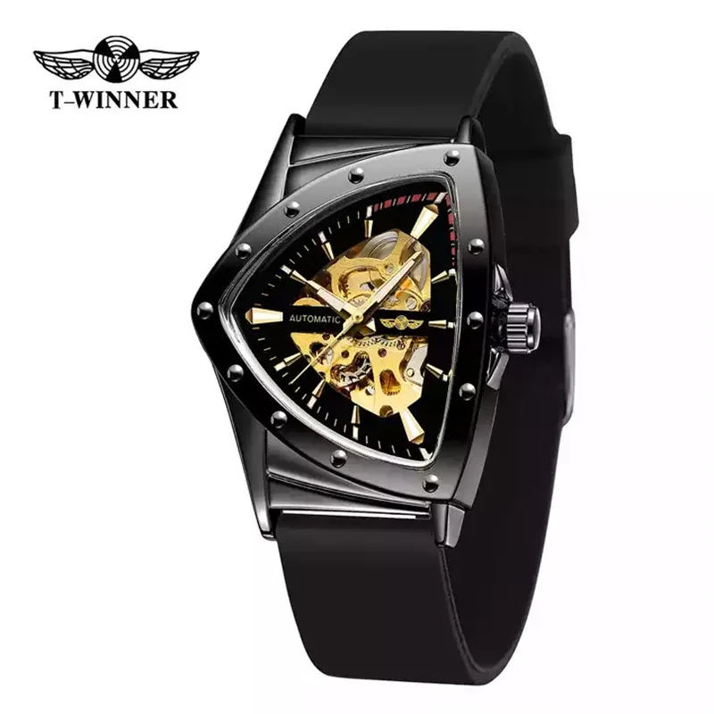 Montre mécanique automatique pour homme, triangle creux, style européen et américain, mode décontractée, livraison gratuite OUTLETS, nouveau gagnant