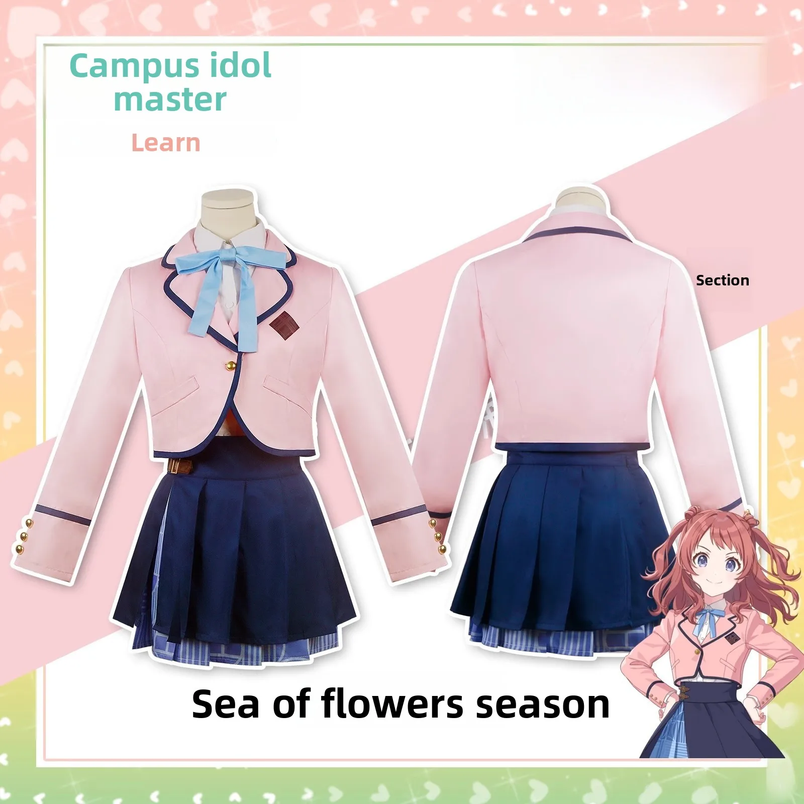 Kostium Cosplay Liliya Kompletny Zestaw Damski Strój Szkolny JK Anime Idol Master Hanamaru Kaguya Cosplay Dr orm