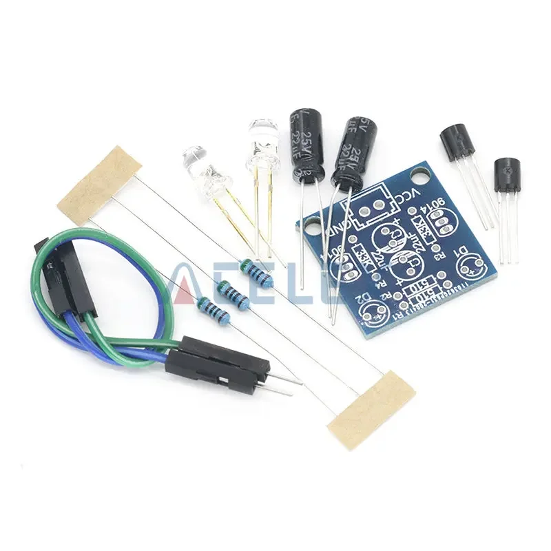 MHT11 Simples 5MM LED Flash DIY Kits DC 3V-14V Circuito Eletrônica Suite 1.6mm Peças para Arduino Piscando Kit