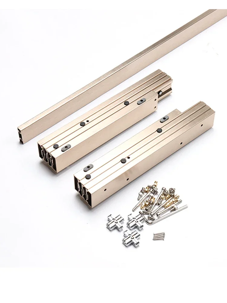 Drawer Type Multi-section Table Track Hidden Translation Pull Telescopic Slide Track Side Table Guide Table Hardware Accessories