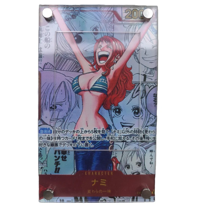 Nami Card Brick ONE PIECE Opcg Comic Extended Painting Series Diy Acrylic Action Toy Figures Anime Game Collection Display Rack