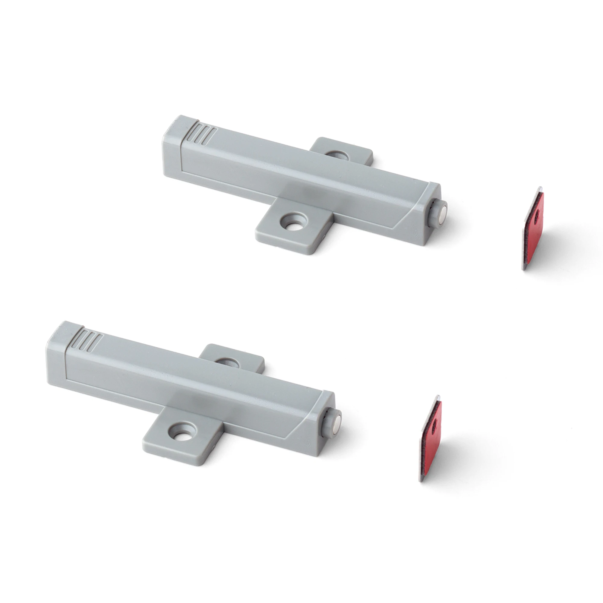 2PCS Gray Plastic Magnetic Catch Push to Open Magnet Closer Kitchen Furniture Door Latch Closures for Cabinets Cupboard Drawer