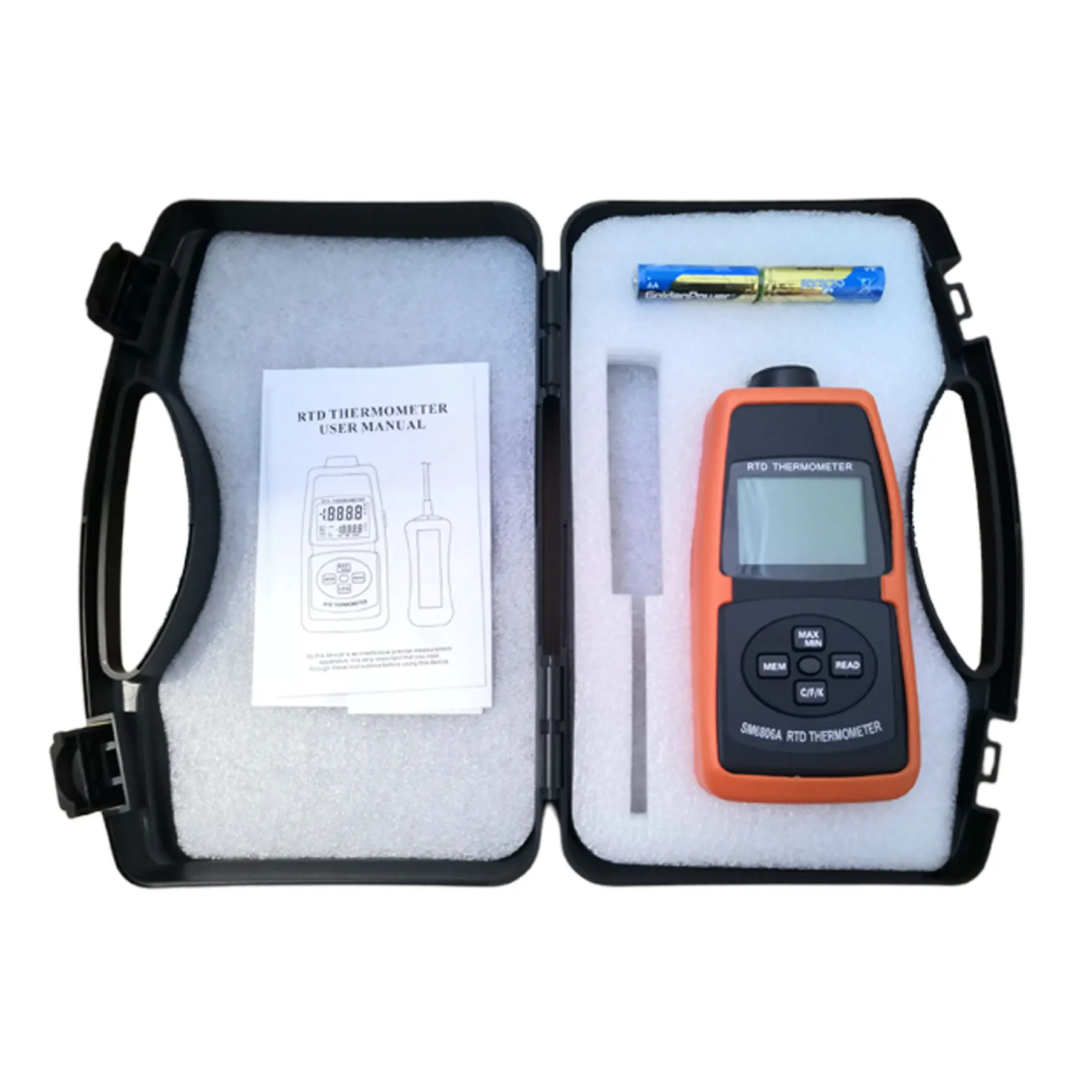 RTD thermometer high precise temperature measurement SM6806A from -200~600℃