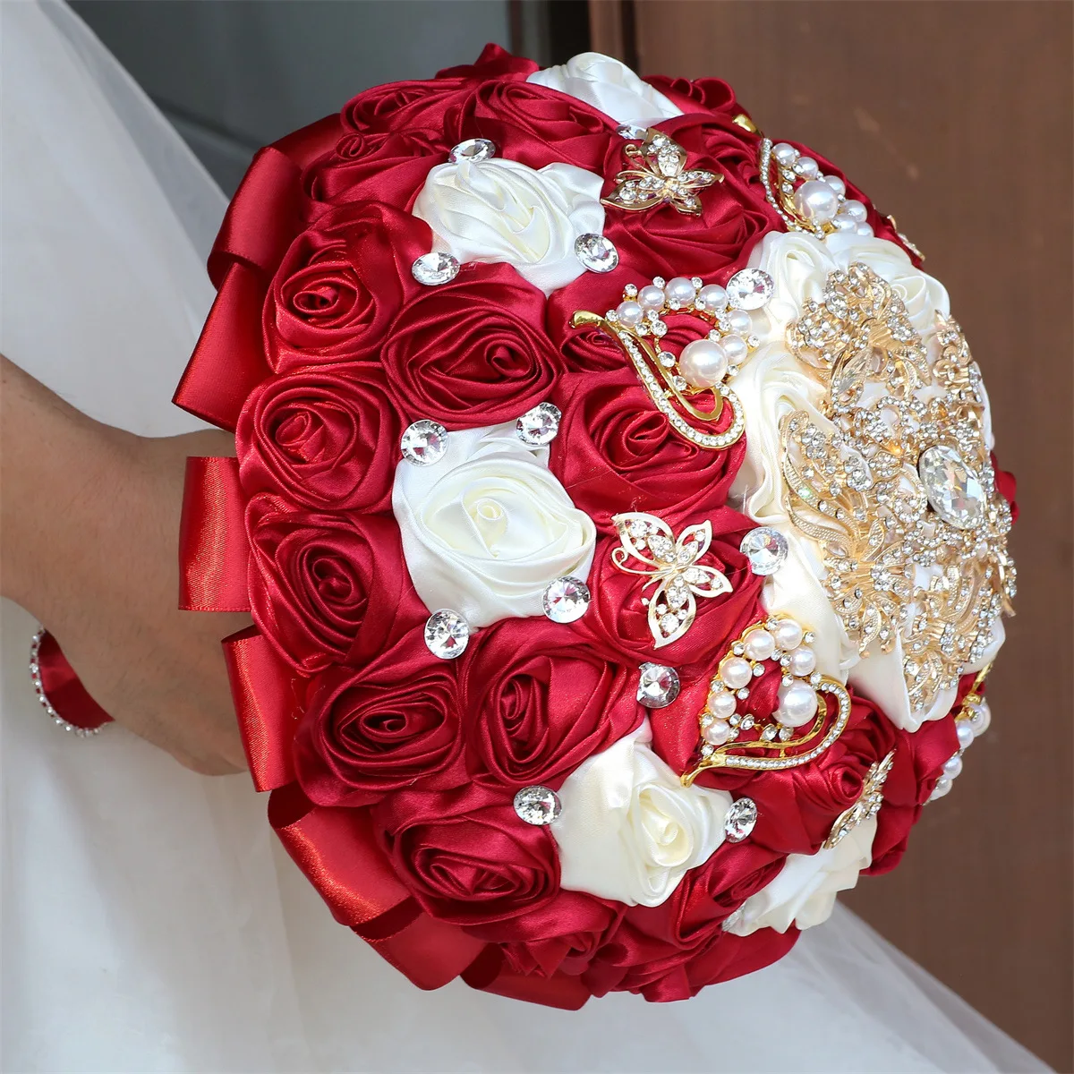 

1pc/lot Bridal Wedding Bouquets Crystal Brooch Bride Bouquet Bridesmaid Diamond Bouquet Marriage Accessories