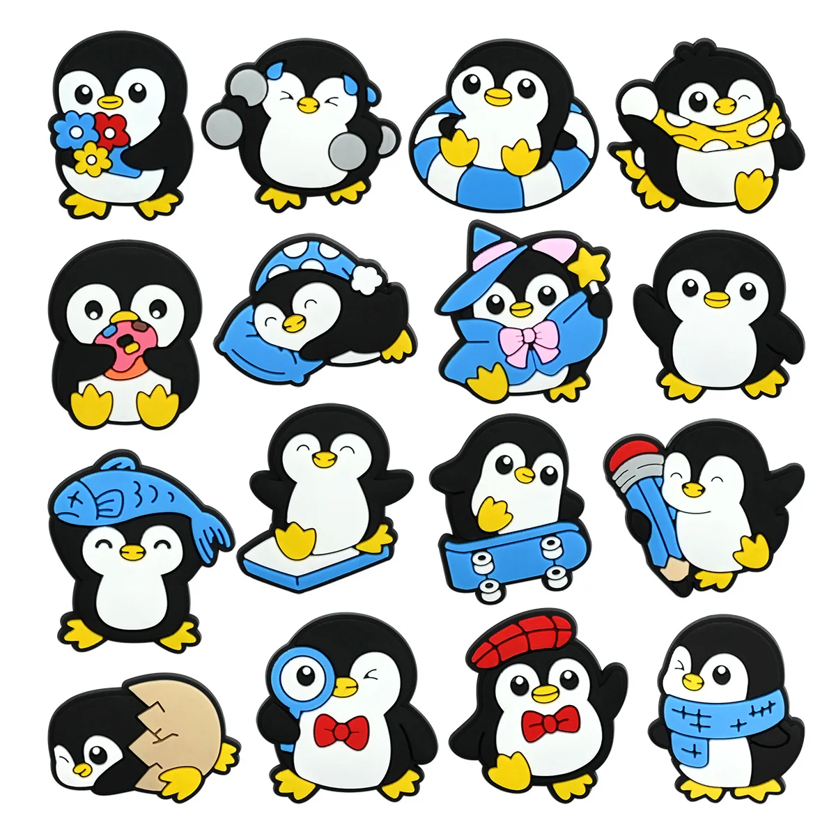 

Cute Cartoon Penguin PVC Shoe Charms Lovely Antarctic Animal Detachable Clog Shoe Decor DIY Winter Gift for Unisex Animal Lovers