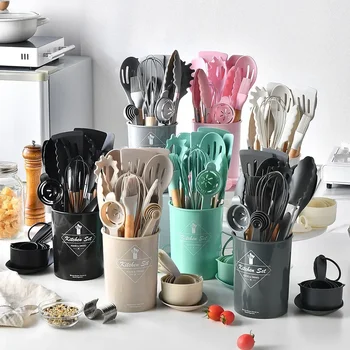 Silicone utensil set — 12-piece heat-resistant kitchen kit 1