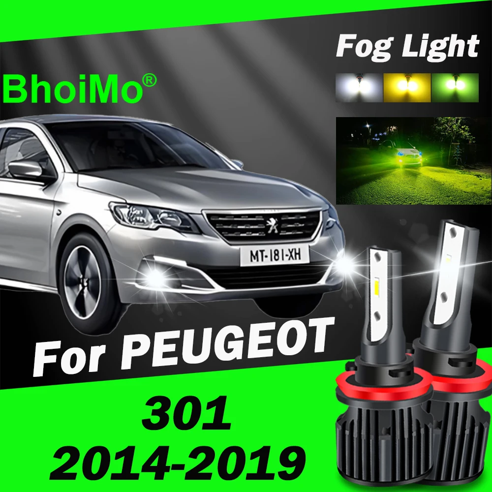 

BhoiMo Led Lamp For PEUGEOT 301 2014 2015 2016 2017 2018 2019 Front Fog Light Bulb